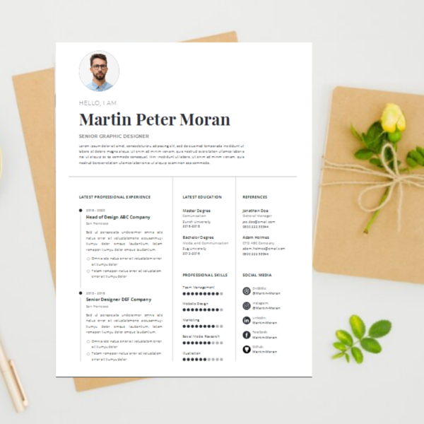 Resume Template Word, Google Docs